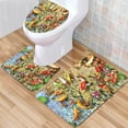 thumbnail image 5 of LWZWM Upgrade Bath Rugs Prime Deals Today Clearance Toilet Floor Mat U-Shape Foot Mat Bathroom Bathroom Mat Printing Modern Mat Toilet Door Mat Three Sets (#10 J), 5 of 7
