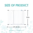 thumbnail image 4 of Regalo Extra Wide Walk-Through Baby Gate with Door, 29.5-38.5 in, White, Ages 6-24 Months, 4 of 8
