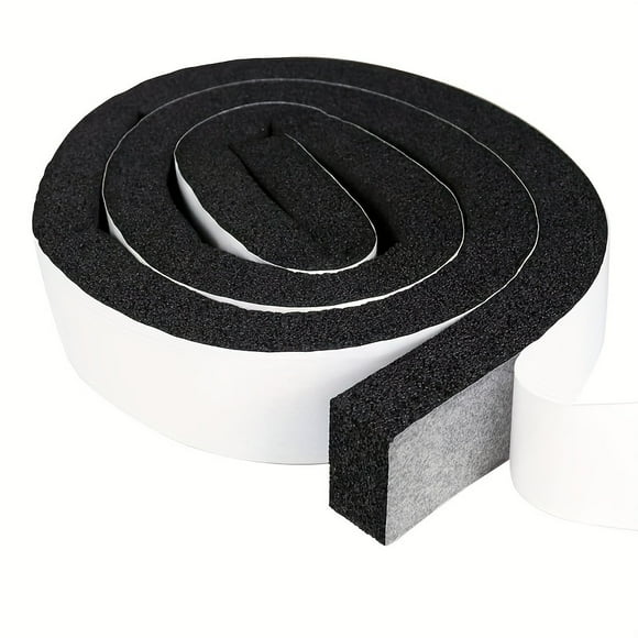 CNKOO Self-Adhesive Foam Insulation Tape - 1 Roll Weatherproof Seal Strip for Doors & Windows Soundproofing Heat Insulation Air Conditioner Gap Filler Sliding Door Sealant 1” Wide x