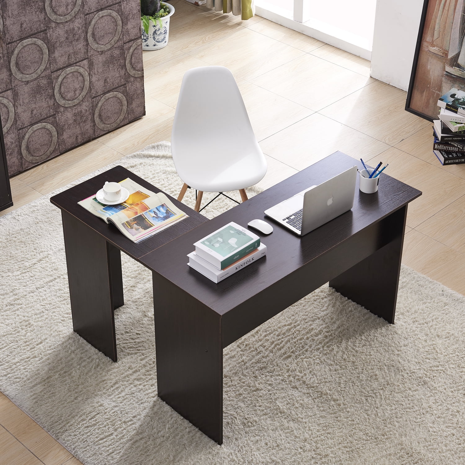 Mcombo L Shaped Desk Corner Home Office Workstation
