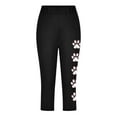 thumbnail image 4 of Fjofpr Pants for Girls 10-12 Toddler Kids Fashion Baesball Print Summer Leisure Yoga Sports Frenum Cropped Pants Black 10 Years, 4 of 4