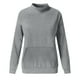 thumbnail image 5 of Blusa para mujer,Blusa informal de manga larga y cuello alto para mujer, con bolsillo, de poliéster, para uso diario, sopatenor, 5 of 9