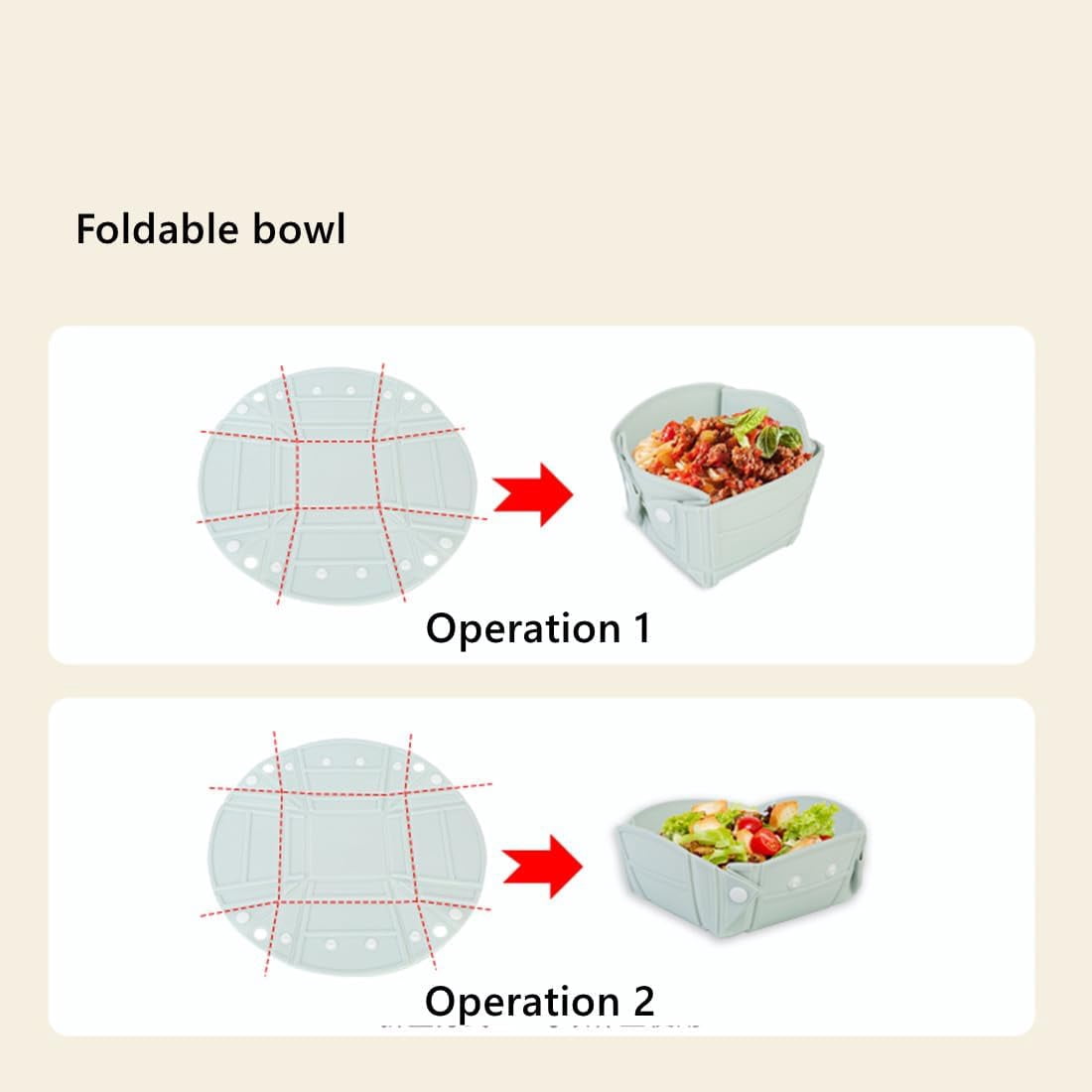 MKEUDQ-Camping Floded Cutting Silicone Board with Ceramic knife, Cutting, Plate mat, Cleaning basket All In One,Space-saving & easy to carry,Gifts for Campers Happy Camper,Camping Accessories for RV
