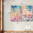 thumbnail image 5 of Joyful Rainfall Set Canvas Set of 2 Maximalist Art by Art Remedy, Silver Frame, 36 x 54, 5 of 6