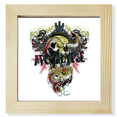 thumbnail image 1 of Cadre Photo Carré Motif Serpent Vert pour Mur Ou Table, 1 of 3
