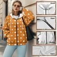 thumbnail image 3 of Yuyamidu Orange Hoodie Womens Sweatshirts Polka Point Oversized Sweatshirt Full Zip Hoodies for Women Heavyweight Zipper Hoodie Vintage Y2k Full Zipup Couples Streetwear XS, 3 of 8