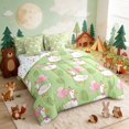 thumbnail image 3 of Erosebridal Goose Queen Bedding for Girls, Pink Balloons Bedding Comforter Set Queen, Stars Reversible 7-Piece, 3 of 6