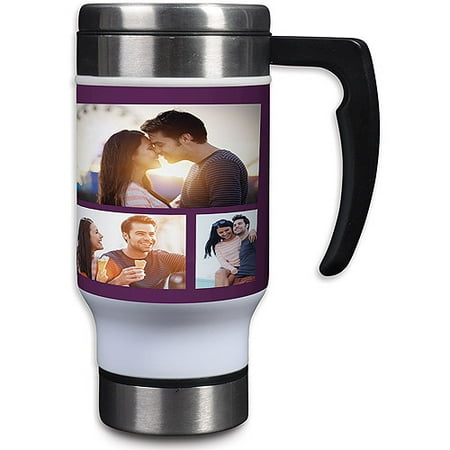 Stainless Steel Photo Collage Travel Mug, 14 oz