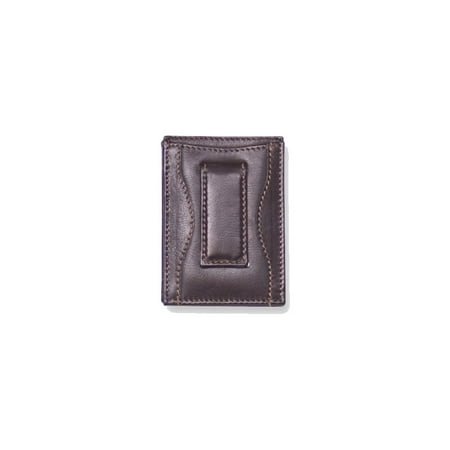 Black Money Clip - Black Leather Money Clip Card Case