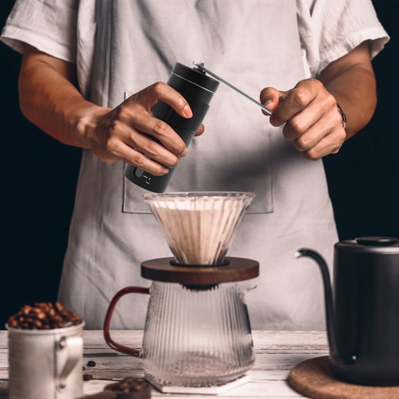 Manual Coffee Grinder with Hand Crank Coarseness Adjustable Hand Coffee Grinder Ceramic Burr Coffee Grinder Stainless Steel Coffee Bean Grinder with Cleaning Brush for Home Travels Camping