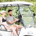 thumbnail image 2 of BIRDIE79 Paquete de 2 altavoces Bluetooth para carrito de golf | Estéreo ruidoso de 30 W | Montaje magnético | IPX7 resistente al agua | Resistente y a prueba de golpes (X1), 2 of 5
