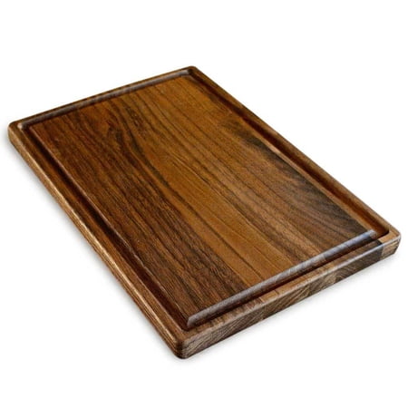Virginia Boys Kitchens Large Walnut Wood Cutting Board - 8x12 Inch Brown American