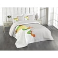 thumbnail image 2 of Ambesonne African Quilted Coverlet 3 Pcs, Frog Prince Reptiles, King Size, Green Yellow Orange, 2 of 4