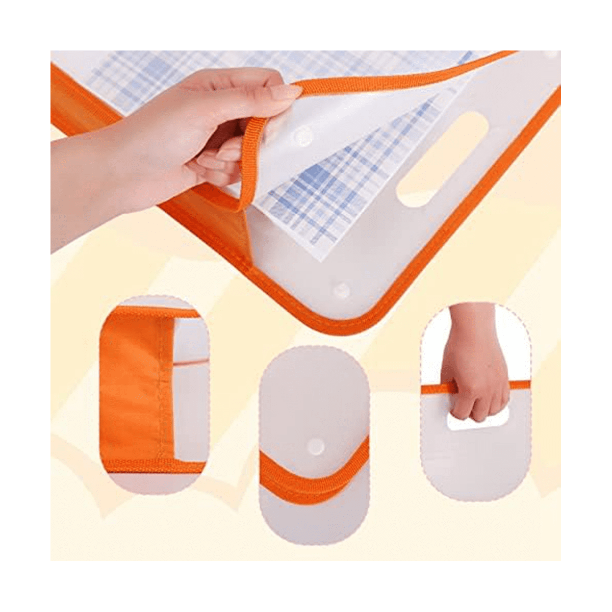 4Pcs 15.8 x 13 x 3 Inches Scrapbook Paper Storage Organizer Box, Expandable Paper Folio12 x 12 Sheets,for Cardstock