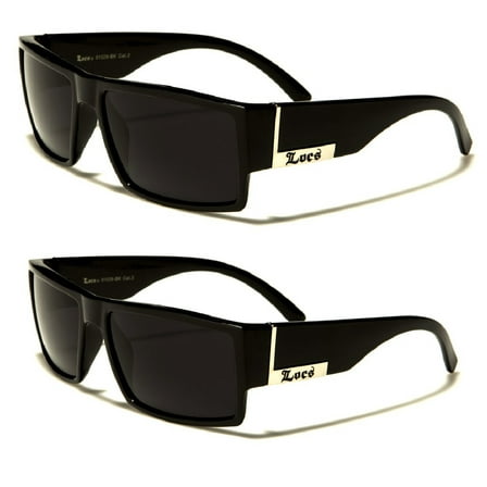 2 Pair LOCS Black Gangster Lowrider SUNGLASSES FREE SHIPPING