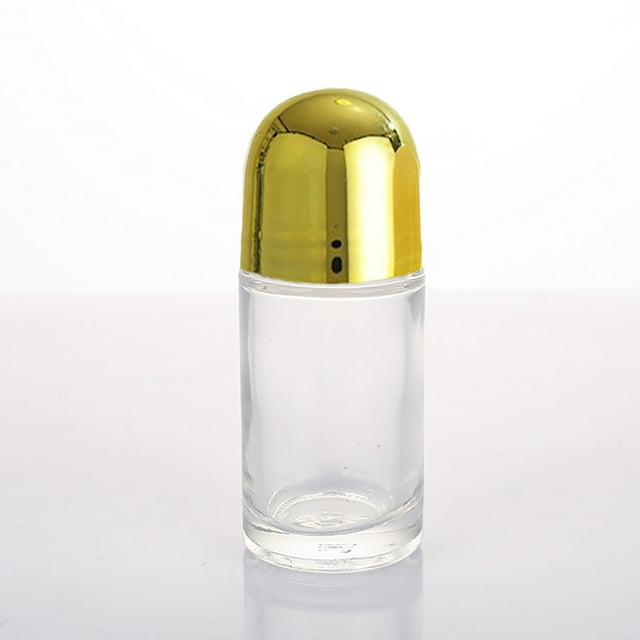 Fiudx Botella de Vidrio, Botella Masaje de Diseño Transparente y Duradero, Botella de Aceite Gran Capacidad 50 Ml, Contenedor Cosmético para Aplicación de Abalorios, Ideal para Regalo de Viaje, Ideal