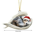 thumbnail image 3 of YOHAVEN Christmas Dog Ornament Pendant Acrylic Hanging Decoration, Cute Animal Holiday Accessories for Xmas Tree Fireplace Door Car Wall Party Favors Decorations, 3 of 5