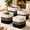 Black-4Pack-13 X 13 X 13, variant on Black 4Pack-13 X 13 X 13 Water Hyacinth Cotton Rope Woven Storage Baskets