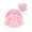 Pink, variant on Flower Girl Dress For Wedding A Line Formal Dress Born Infant Solid Autumn Print Long Sleeve Hat Romper Princess Pageant Birthday Party Ball Gown Dresses For Baby Girl Pink Size 3-6 Months