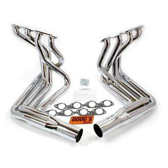 D381-C Big Block Chevy Side Mount Headers - Chrome - 63-82 Vette