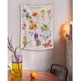 thumbnail image 2 of Tapiz vertical de flores silvestres para colgar en la pared, gráfico de referencia ilustrativo con palabra, 59 × 51 pulgadas Namotu CZJJ-ST33, 2 of 6