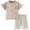 A210-Khaki, variant on TOWED22 Girls Summer 2Pcs Set Floral Detail T-Shirt and Soft Shorts Cute Play Outfits 5Y-10Y(Khaki,5-6 Y)