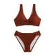 thumbnail image 5 of Traje de baño para mujer, moda, cómodo, color sólido, bikini, traje de baño de color liso para mujer, conjuntos de bikinis, trajes de baño para mujer, 5 of 8