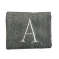 thumbnail image 5 of Gray Initial Hand Towel for Bathroom - Monogrammed Luxury Hotel Quality Decorative Towel - GOTS Organic Certified - Set of 2 Silver Letter S, 5 of 7