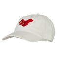 thumbnail image 2 of China Flag Map Embroidered Washed Cotton Twill Cap - White OSFM, 2 of 5