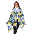 thumbnail image 3 of FORMRS Womens Scarf Winter Soft Long Big Warm Shawls Wrap Tassel Scarves, Cartoon Lemon Leaves, 3 of 9