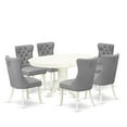 thumbnail image 7 of East West Furniture 7 Piece Dining Set Consists of an Oval Kitchen Table with Butterfly Leaf, 7 of 7