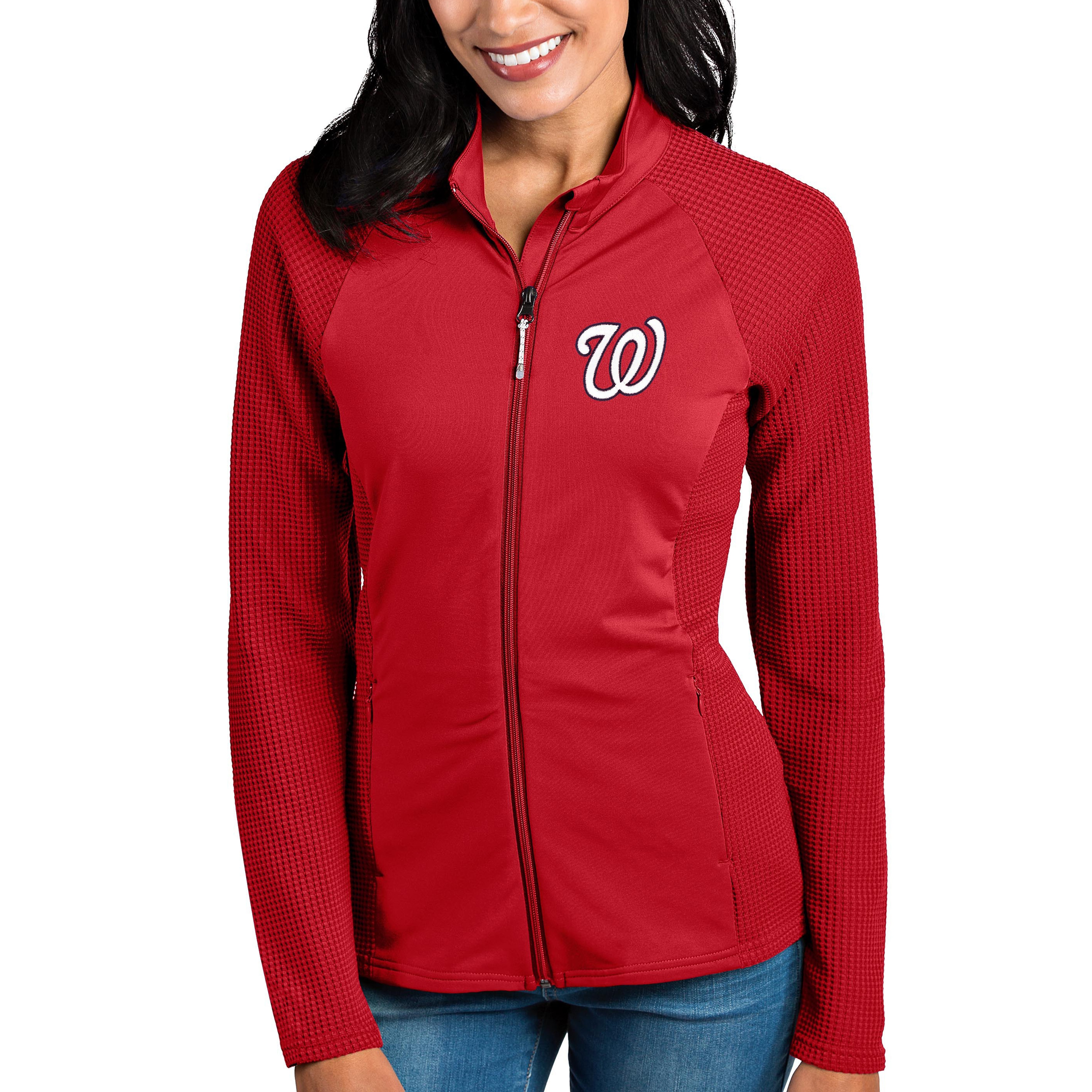 Washington Nationals Antigua Women S Sonar Full Zip Jacket Red Walmart Com Walmart Com Washington Nationals Antigua Women S Sonar Full Zip Jacket Red Walmart Com Walmart Com