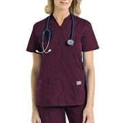 Landau Snap-Front Tunic Scrub Top