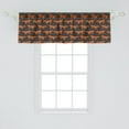 thumbnail image 2 of Ambesonne Fox Window Valance, Forest Animal Silhouette, 54" X 18", Orange Charcoal Grey, 2 of 3
