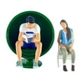 thumbnail image 4 of Figuras de personas en miniatura para hombre y mujer, colección de manualidades, Mini figura de lectura para decoración de escena DIY, 2 uds., 1/64, 4 of 9
