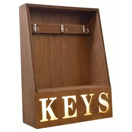 Light Up LED Key Organizer - Desktop Key Holder Hanger 3 Hooks (Best Designer Key Holder)