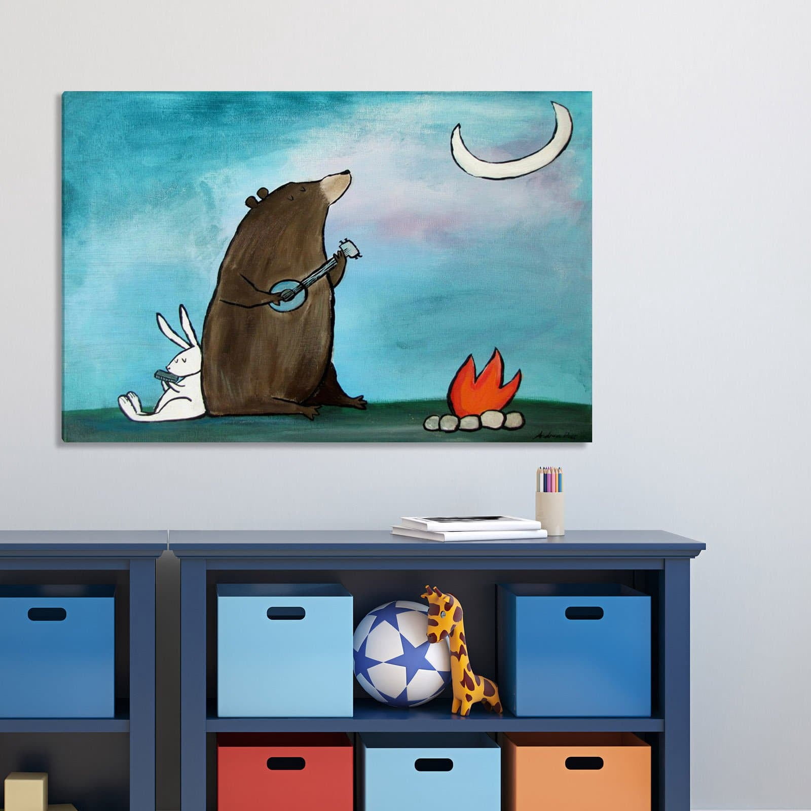 Marmont Hill 'Campfire Songs' by Andrea Doss Painting Print on Wrapped Canvas