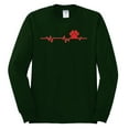 thumbnail image 3 of Dog Heartbeat | Paw Print EKG Lifeline | Veterinarian Vet Tech Dog Lover Mens Long Sleeve Shirt, Forest Green, XX-Large, 3 of 5