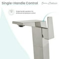 thumbnail image 6 of Carre Single Hole, Single-Handle, High Arc Bathroom Faucet in Brushed Nickel, 6 of 10