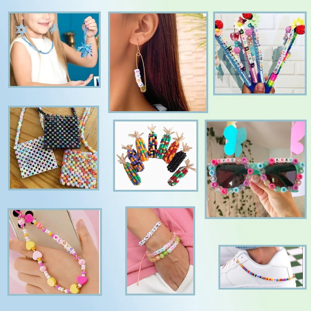DIY Plastic & Acrylic Beads Making Kits Cube & Barrel Deep Sky Blue 6~9x6~7x6~6.5mm Hole: 3.2~3.8mm 1720pcs/set