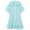 Blue, variant on Odeerbi Kids Girls Swim Cover Up Toddler Swimsuit Coverup Hooded Zip-Up Beach Bathing Suit Robe