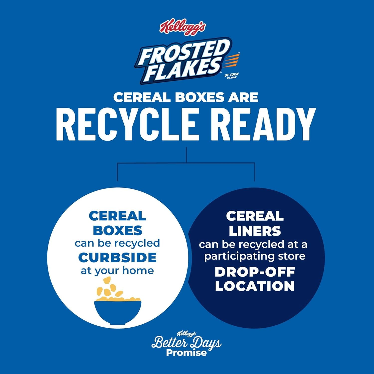 Kellogg's Frosted Flakes Original Breakfast Cereal, Large Size, 17.3 oz Box