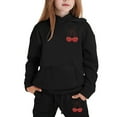 thumbnail image 3 of Tiijoy Toddler Girls Outfits Cherry Print Long Sleeve Pullover Hoodie Sweatpants Sweatsuit, 3 of 3