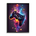 thumbnail image 2 of Stupell Industries Bold Prismatic Gaming Controller Art for Kids Painting Gray Framed Art Print Wall Art, 2 of 5