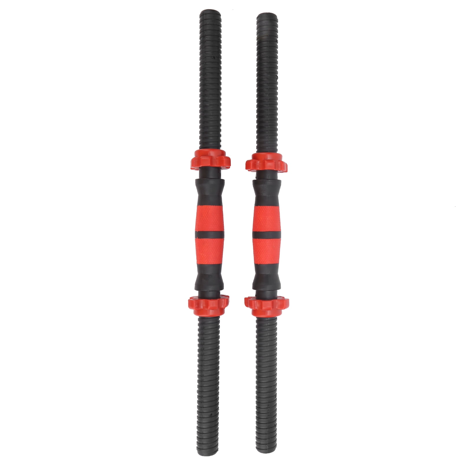 Tebru 50cm Dumbbell Bars Weight Lifting Dumbbell Handles W/ 4Pcs Nuts Fitness Gears