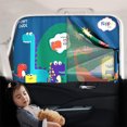thumbnail image 4 of Riwesomey Coche Lodestone Side Window Sunshades Spaceman Universal Vehicle Cute Style Sunshade cubierta de doble capa para niños Automoción decorativa y accesorios Dinosaurio/fila de atrás 68*50 Riwesomey VI022234-03, 4 of 6