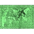 thumbnail image 1 of Ahgly Company Indoor Rectangle Animal Emerald Green Traditional Area Rugs, 4' x 6', 1 of 4