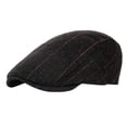 thumbnail image 4 of Boina de rejilla para otoño e invierno, gorro de pintor, gorro de vendedor de periódicos, gorro de taxista, gorro plano para hombre y mujer. Negro, 4 of 9