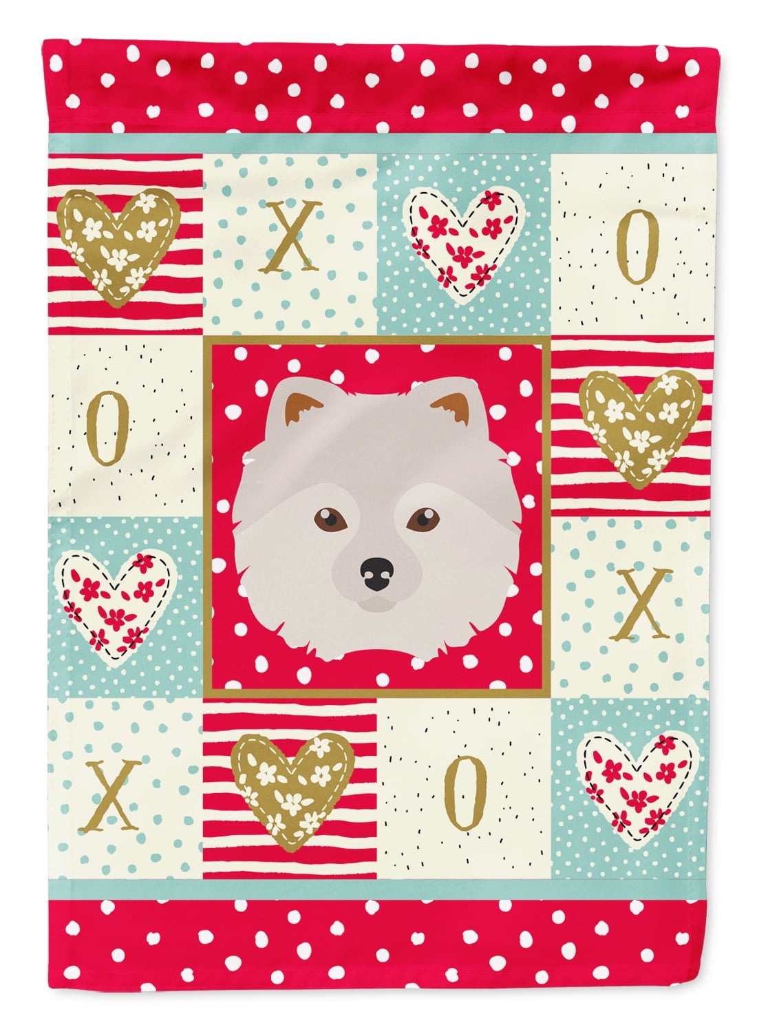 Japanese Spitz Garden Flag