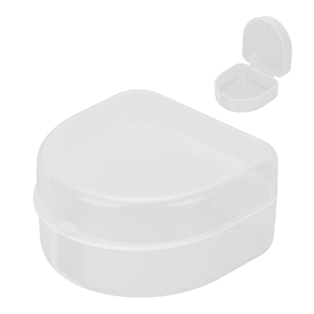 Orthodontic Retainer Case, Denture Retainer Box Locking Tightly Transparent Snap on Protective Portable Size Keep Cleaning for Daily Use